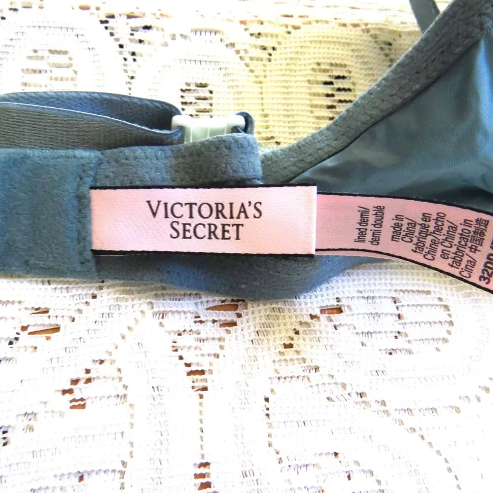 Victoria's Secret Lined Demi Underwire T Shirt Bra Sea Foam Green 32DD EUC - Picture 5 of 6